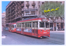 {99664} Tram-Vies De Barcelona ; Tramway ; Scan Recto Verso ; Animée ; Publicité OMO, Citroën 2cv - Tram