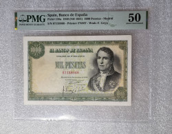 P.138a SPAIN BANKNOTE 1000 PESETAS 1949 PMG 50 ABOUT UNCIRCULATED BILLETE ESPAÑA *COMPRAS MULTIPLES CONSULTAR* - 1000 Pesetas