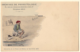 75 - T20254CPA - PARIS - ARR. 06 - Extraction De Ver, Filaire De Medine - Archive De Parasitologie - Carte Pionniere - P - Paris (06)