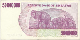 Zimbabwe. 50.000.000 Dollars 2008. KM - Zimbabwe