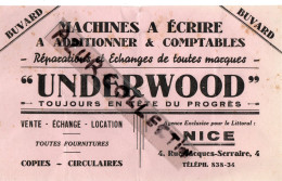 NICE . UNDERWOOD . MACHINE A ECRIRE - Stationeries (flat Articles)