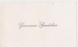 Biglietto Da Visita Di  Giovanni  Spadolini - Scrittori