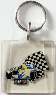 AUTO CARBURANTS HUILES Ancien Porte-clé Huiles ELF F1 Drapeau à Damier Inclusion Dans La Résine (façon Bourbon ) - Portachiavi
