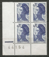 1982 - LIBERTÉ DE GANDON - Y&T N° 2240 - Impression Décalée Vers La Droite - Coin De Feuille Avec RE - Neufs** - Unused Stamps