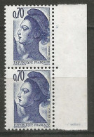 1982 - LIBERTÉ DE GANDON - Y&T N° 2240 - Impression Décalée Vers La Droite - Bord De Feuille - Neufs** - Unused Stamps