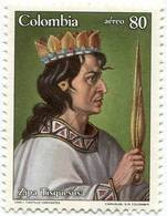 Lote 1753, Colombia, 1988, Sello, Stamp, Zipa Tisquesusa, Cacique Indigena, Indian Chief - Colombie