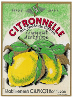 CITRONNELLE  LIQUEUR SURFINE   Ets Ch.Picot - (Ruel à Poitiers). - Alcohols & Spirits
