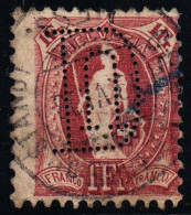 Switzerland Standing Helvetia 1 Fc Schweiz Zumstein 75D Or 71C Perfin DU - Gebraucht