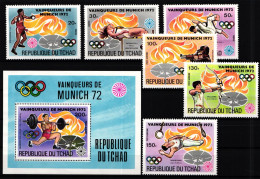 Taschad Block 55 + 627-632 Postfrisch Olympiade München 1972 #NW441 - Tchad (1960-...)
