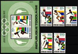 Togo Block 65 + 930-934 Postfrisch Olympiade München 1972 #NW397 - Togo (1960-...)