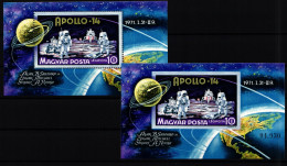 Ungarn Block 80 A+B Postfrisch Apollo 14 #NW432 - Altri & Non Classificati