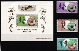 Niger Block 1 + 419-421 Postfrisch Fußball WM 1974 #NW481 - Niger (1960-...)