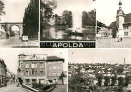 Apolda Viadukt Lohteich Rathaus Alexander Puschkin Platz Teilansicht - Apolda