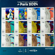 2025 COLOMBIA, OLYMPIC AND PARALYMPIC GAMES, PARIS 2024, SPORTS, OLYMPIC FLAME, EIFFEL TOWER - EMBLEM - SYMBOL OF PARIS, - Colombie