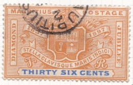 1898 MAURITIUS, SG N. 133 36c. USATO - Other & Unclassified