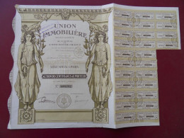 ACTION DE 100FRS UNION IMMOBILIERE / TOP DECO / VF - Other & Unclassified