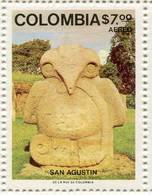 Lote 1487-90, Colombia,1981, Sello, Stamp, 4 V, Arqueologia San Agustin, Funeral Tomb, Indigenous Themes, Owl - Colombie