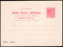 Cuba Esp. - Edi * EP 11cf - 1882 - Alfonso XII  - Entero Postal - Variedad "E" España Rota - Kuba (1874-1898)