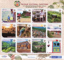 Lote 2021-19P, Colombia, 2021, Pliego, Sheet, Paisaje Cultural Cafetero De Colombia, Coffee, Bird - Colombie