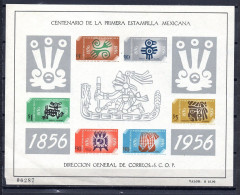 Bloc-feuillet Mexique 1956 Cinnquantenaire Du Premier Timbre Mexicain - Mexique