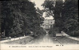 CPA Banque Chalons Sur Marne Jardin Du Jard Et La Caisse D'Epargne - Banken