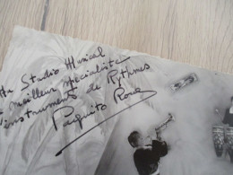 Photo Originale Musique Avec Envoi Autographe Paquito Roca Et Son Orchestre 20.2 X 16 - Photographs