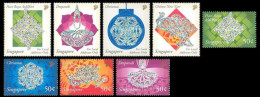 SINGAPORE 2002 HOLIDAYS COMPLETE SET UNUSUAL GLITTER INK USED TO MAKE SPECIAL EFFECT MNH - Singapour (1959-...)