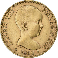 Espagne, Alfonso XIII, 20 Pesetas, 1890, Madrid, Or, SUP+, KM:693 - Eerste Muntslagen