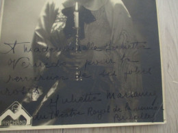Photo Originale Musique Avec Envoi Autographe Juliette Marsanne Opéra??chez Marchand 15.8 X 22 - Photographs