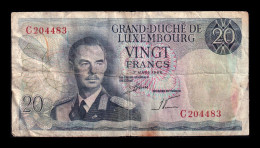 Luxemburgo 20 Francs 1966 Pick 54b Bc F - Luxembourg