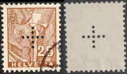 Schweiz Suisse 1935: OFFICIEL II N°  6 "Kreuz-Lochung / Perforation En Croix" Mit Eck-Stempel / Obliterée (Zu CHF 70.00) - Dienstmarken