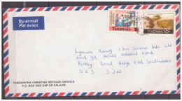USED AIR MAIL COVER TANZANIA TO ENGLAND  ( 47 ) - Tanzanie (1964-...)