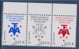 * Petites Valeurs En Triptyque Terres Australes Et Antarctiques Françaises, Bleu Blanc Rouge - Ongebruikt