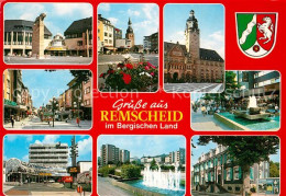 Remscheid Marktplatz Fussgaengerzone Allee Center Rathaus Brunnen Wasserspiele - Remscheid