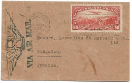 (C01) - HAITI -  AIR MAIL COVER PORT AU PRINCE => JAMAICA - 1935 - Haïti