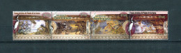 2002[Dated 2001]-Panama-"Art Treasures From Las Garzas Palace[Murals~Roberto Lewis]" Cpt Set In Se-tenant Strip Of 4 MNH - Panama