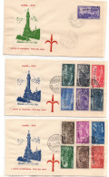 Trieste A - Risorgimento N. 18/29 + Espresso Su Tre Buste FDC - Mint/hinged