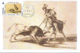 Grabados De Goya, Tauromaquia " Picador ", Carte Maximum Espagne. Tu Sello - Engravings
