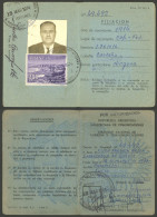 ARGENTINA: GJ.1149B, 300P. Mar Del Plata (hotel, Casino, Beach) In One Of Its Rarest Uses: Paying The Rate Of An ID CARD - Altri & Non Classificati