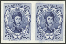 ARGENTINA: GJ.1317P, Rare IMPERFORATE PAIR, Mint Without Gum, Very Fine Quality! - Autres & Non Classés