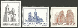 ARGENTINA: GJ.2054a + 2055a + 2056a, 1982 Churches In North Argentina, The 3 Values With The VALUE OMITTED, MNH, Superb! - Autres & Non Classés