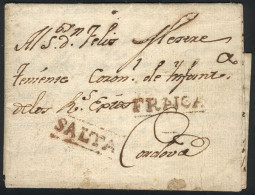ARGENTINA: 5/AP/1806 Entire Letter To Córdoba In The Colonial Period, With The Marks SALTA And FRANCA Very Well Applied  - Autres & Non Classés