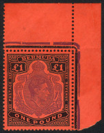 BERMUDA: Sc.128, With Perforation Variety 13½x13, MNH, Sheet Corner, Superb! - Bermudes