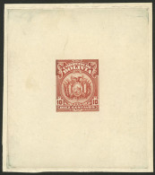 BOLIVIA: Sc.131, 1923/7 Coat Of Arms 10c., Impression Of Perkins, Bacon & Co. Ltd., DIE PROOF In The Adopted Color, Exce - Bolivie