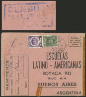 BOLIVIA: Cover Sent In 1934 From UYUNI To Argentina Franked With 20c., It Bears MILITARY CENSOR Marks On Front And Back  - Bolivie