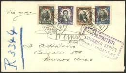 CHILE: 18/JUL/1929 Santiago - Buenos Aires, First Flight Of The Cie. Generale Aeropostale, Pilot Jean Mermoz, Registered - Chili
