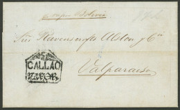 PERU: Entire Letter Sent From Lima To Valparaíso On 9/OC/1851 By Steamer "Bolivia", With The Mark "CALLAO - VAPOR" Perfe - Pérou