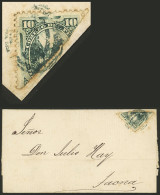 PERU: Folded Cover Dated 2/SE/1877 Sent From Arica To Tacna Franked With 5c. Paid With A BISECT Stamp Of 10c. (Sc.25a).  - Pérou