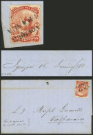 PERU: Entire Letter Dated Iquique 15/JUN/1878 And Sent To Valparaiso Franked With 10c. (Sc.17), With A 2-line "YQUIQUE - - Pérou