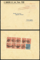 PERU: 14/AP/1931 Lima To England, Airmail Cover Franked On Back With 1.05S., Very Nice! - Pérou